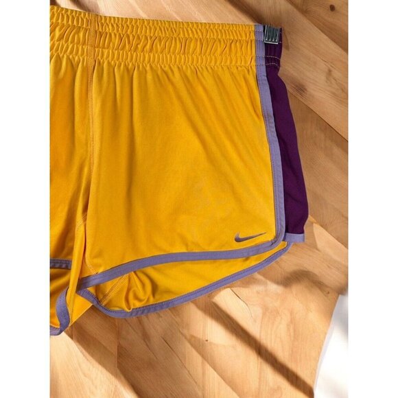 Nike Womens 3.5 Inch Fly Knit Training Shorts Orange Purple 613595 807 size S - Picture 3 of 13